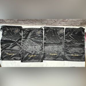 HONEY BIRDETTE BLACK DRAW STRING LINGERIE DUST BAGS POUCH TRAVEL STORAGE 4